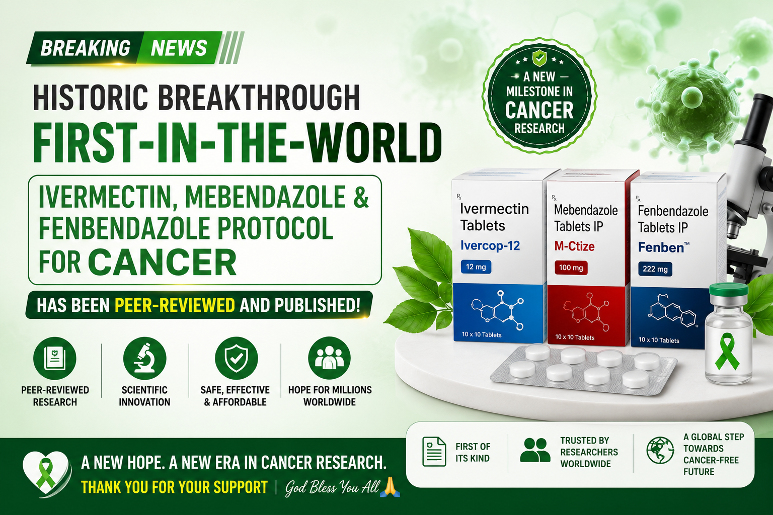 Ivermectin, Mebendazole, and Fenbendazole Draws Attention in Cancer Research