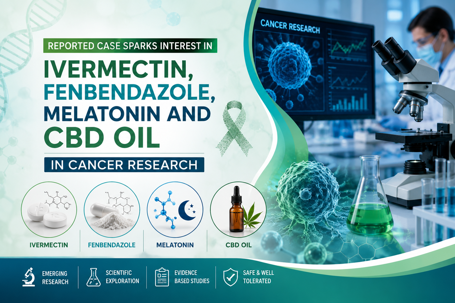 Reported Case Sparks Interest in Ivermectin, Fenbendazole, Melatonin and CBD Oil in Cancer Research