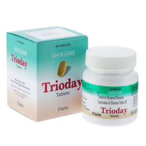 Trioday Lamivudine Tenofovir Efavirenz 300/600 Mg Tablets