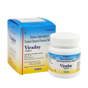 Viraday Tenofovir Emtricitabine Efavirenz 300/200/600 Mg Tablets